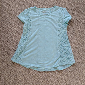 Girl's Arizona T Shirt with lace inset